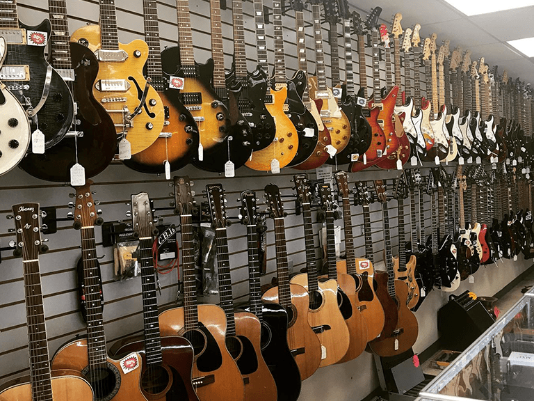 Pawn shop clearance musical instruments